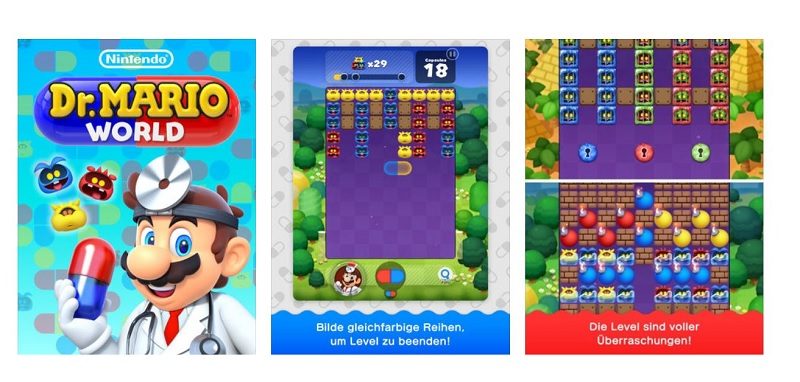 Kostenlose Spiele-Apps - das sind Bilder zum Spiel Dr. Mario World