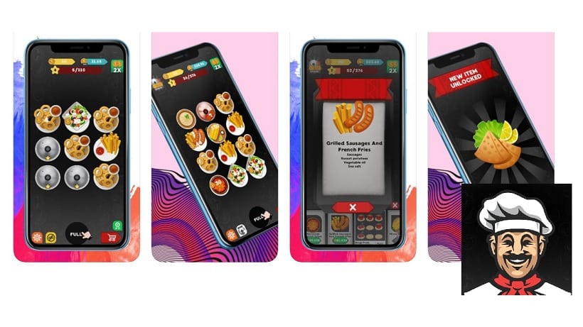 Kostenlose Spiele-Apps - das sind Bilder zum Spiel Merge Food Restaurant Story