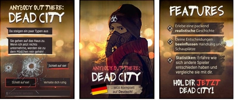 Dead City Text Adventure ist jetzt auch auf Deutsch erhältlich