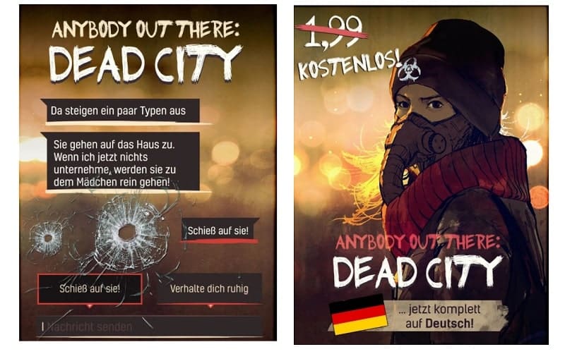 Dead City Text Adventure ist jetzt kostenlos zu haben