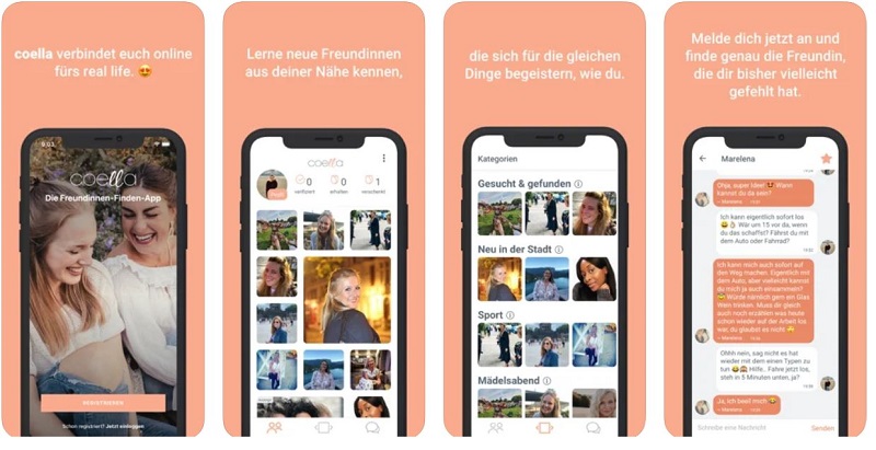 Coella gibt es leider nicht mehr Coella ist eine neue Freundinnen-finden-App