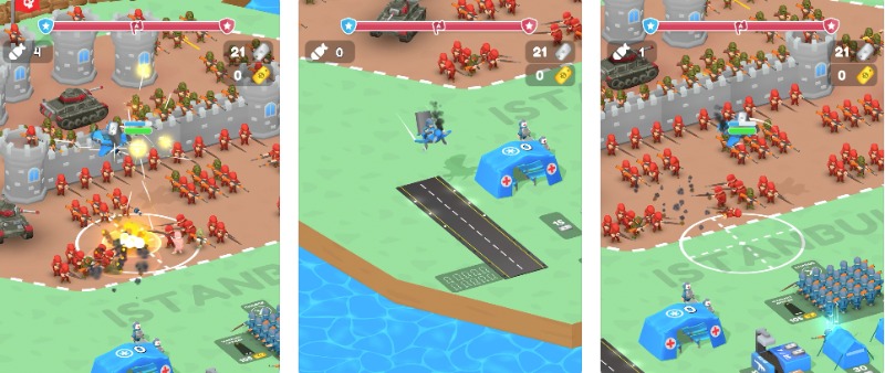 Dies sind die offiziellen iOS-Screenshots zum Spiel Army Commander