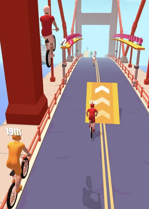 Bike Rush führt euch über viele Brücken