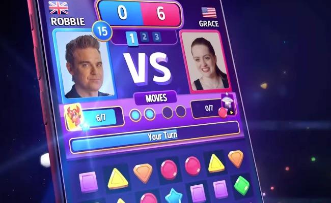 Vielleicht werdet ihr in Match Masters auf den Sänger Robbie Williams treffen