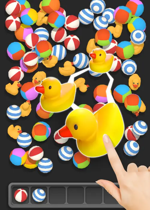 Triple Match 3D -Enten dürfen auch nicht fehlen