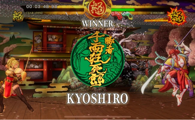 Samurai Showdown: Ich brauchte mehrere Versuche, um Kyoshiro zu besiegen - hier hat er noch gewonnen