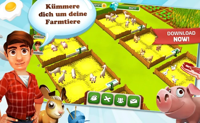 Die 5 besten Farmspiele: My Free Farm 2 von upjers gibt es auch kostenlos in den Stores