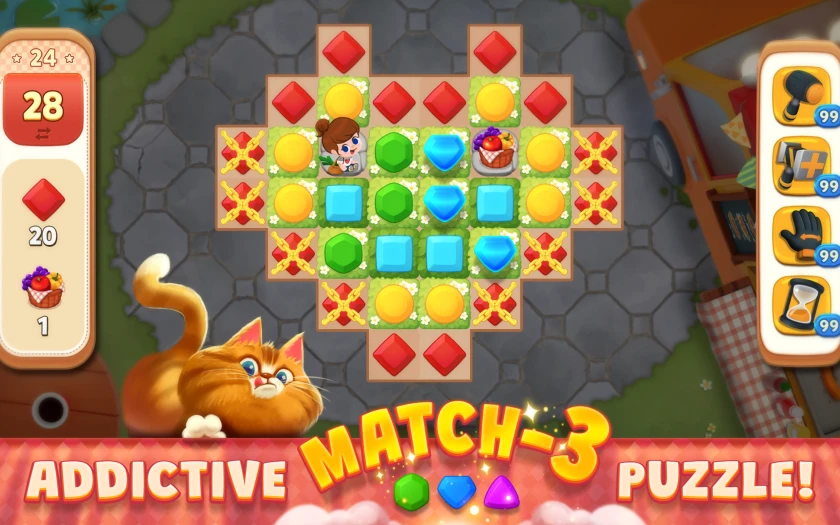 Delish Match ist ein neues Match 3-Spiel