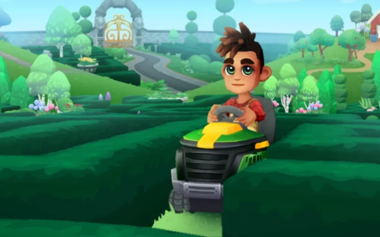 In Mowing Mazes könnt ihr euren Rasen mähen!