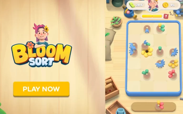 Sortiert Blüten im Merge-Spiel Bloom Sort