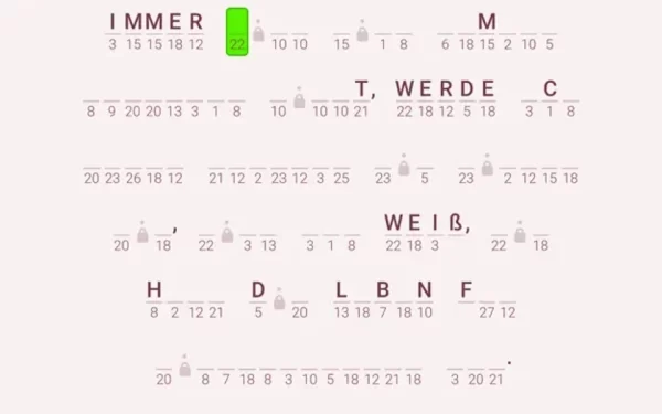 Cryptogram - Wort Gehirnrätsel gibt es hier