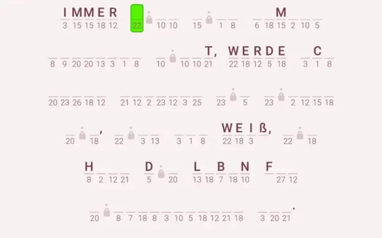 Cryptogram - Wort Gehirnrätsel gibt es hier