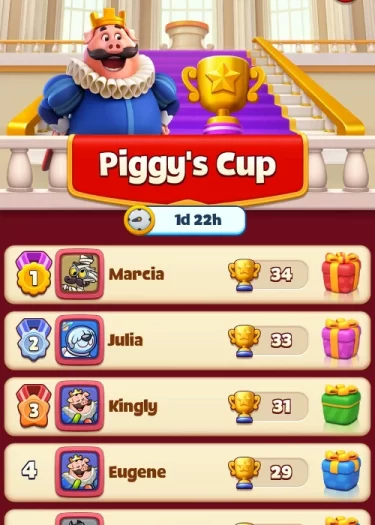 Piggy Kingdom: Im Piggy's Cup könnt ihr Pokale sammeln