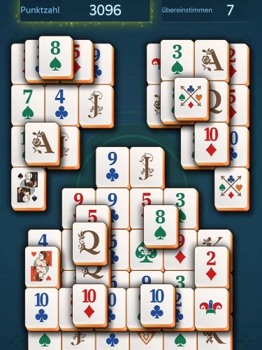 Vita Mahjong für Senioren - so schaut das Spielbrett aus, wenn ihr den Hintergrund ändert