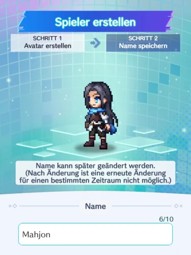 So schaut mein Charakter in Disney Pixel RPG aus