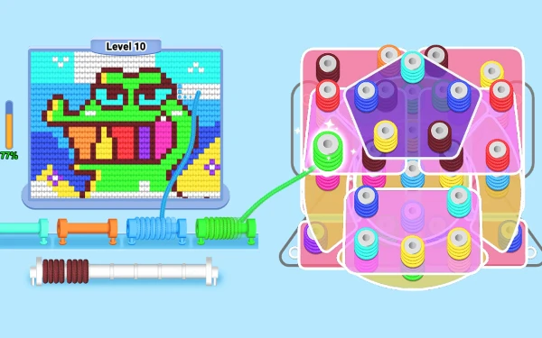 Wool Sort wäre ohne Dauerwerbung ein besseres Spiel 3 Level 10