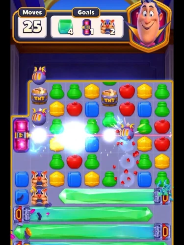 Match Villains ist ein cooles und werbefreies Match 3-Spiel 3 Match Villains: Nutzt Power-Ups, wenn es bedrohlich für euch wird