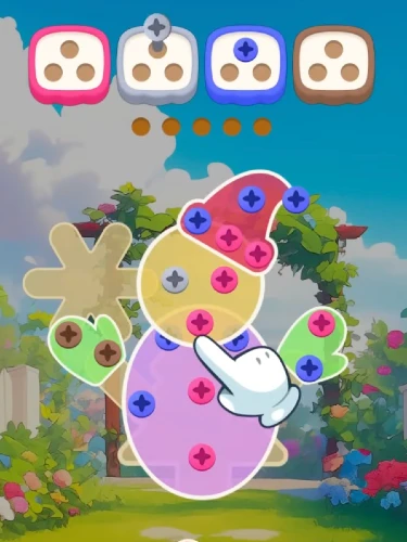 Zum Spielen von Unscrew Nuts Sort brauchst du nur einen Finger