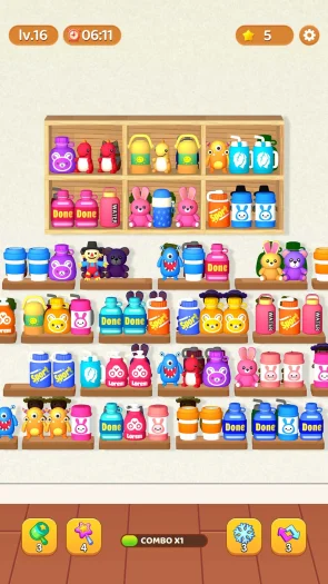 7 Tipps zum coolen Match 3-Spiel Goods Sort 2 So sehen die Regale in Goods Sort aus
