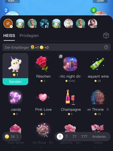 TopTop Games und Chats: Ihr könnt anderen SpielerInnen auch ein Geschenk machen