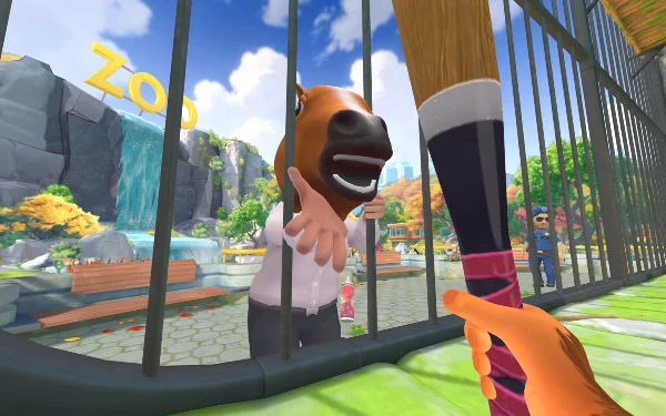 Nicht jeder Besucher, der vor eurem Käfig steht, meint es in I Am Monkey nicht gut mit euch
