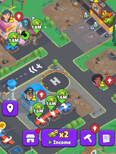 So schaut das Spielfeld vojn Airport Empire aus