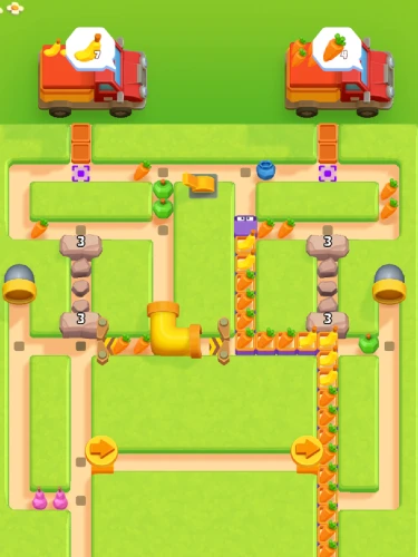 So schaut das Spielfeld von Snacky Dash aus