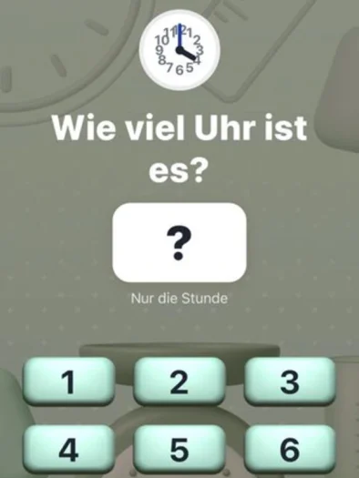 Monster Mathe: Diese kostenlose Mathe-App kommt ohne Werbung und Internet aus 5 Hier muss nur auf die 4 getippt werden, denn es ist vier Uhr (Screenshot aus Monster Mathe)