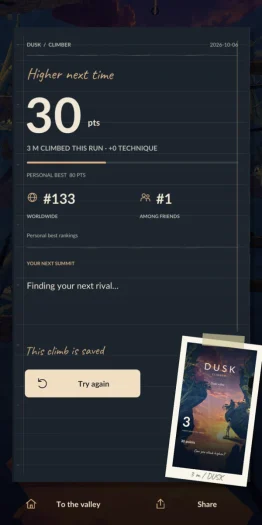 Dusk Climber sollte vielen GamerInnen gefallen, denn es hat einen hohen Suchtfaktor